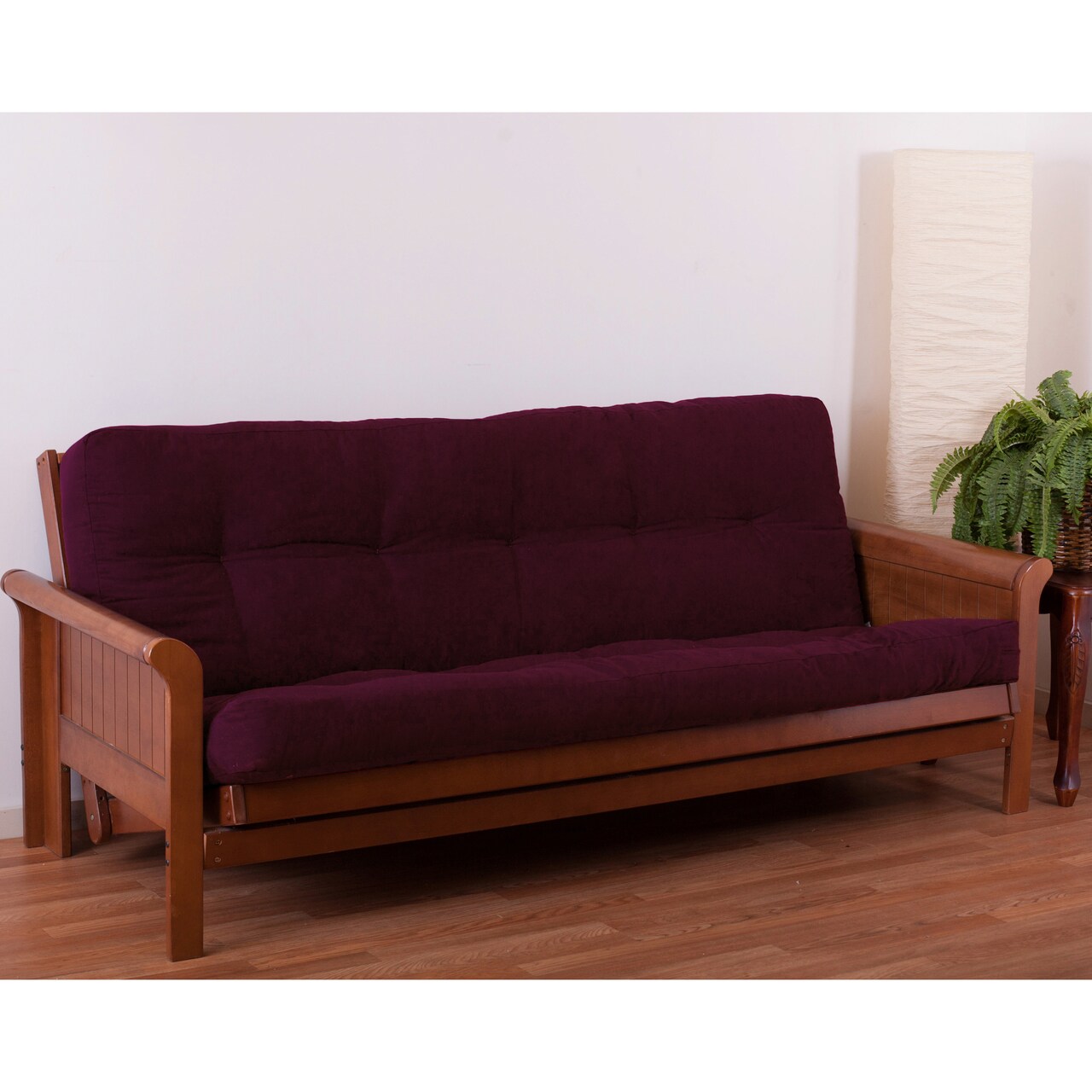 Blazing Needles Renewal 6-inch Twill Full-size Futon Mattress - Burgundy - Burgundy